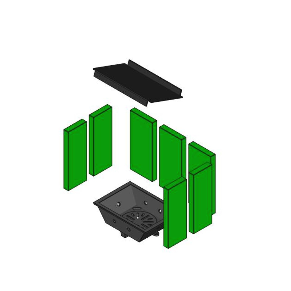 Brennraum komplett Set 7-teilig